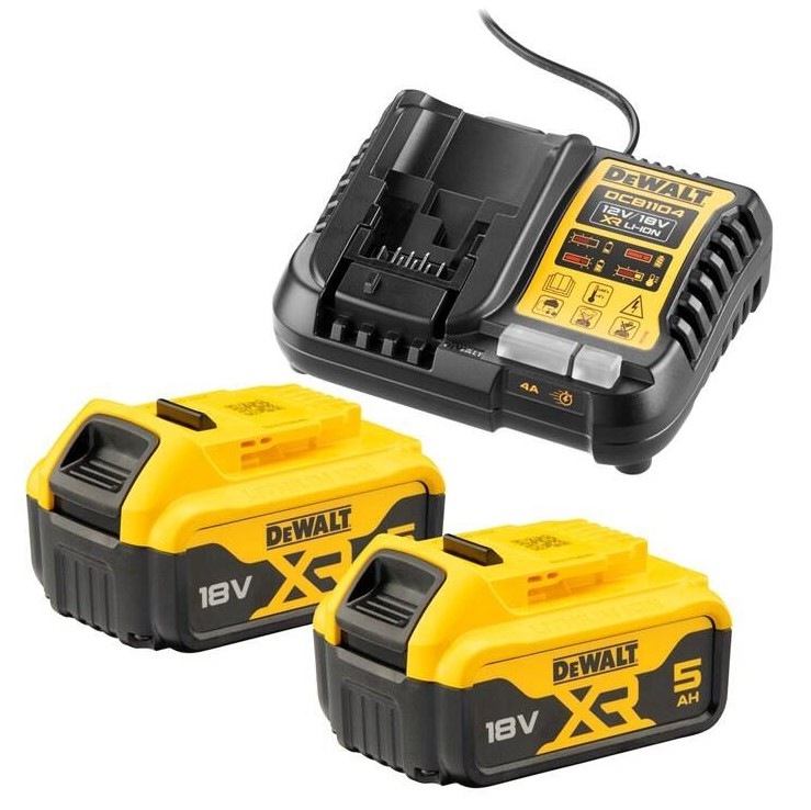 Set batérie a nabíjačky Dewalt XR DCB1104P2