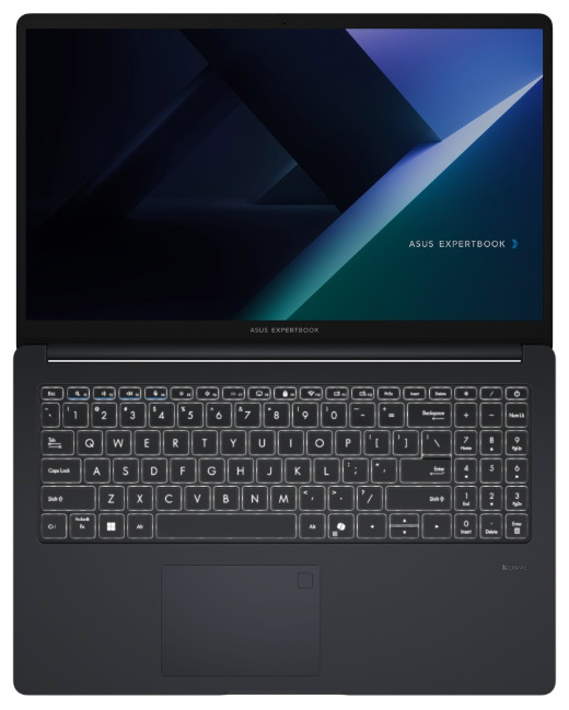 Notebook Asus ExpertBook B1 čierny Klávesnica notebooku ASUS ExpertBook B1 s numerickou časťou a podsvietením