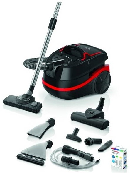 Viacúčelový vysávač Bosch BWD421POW červený
