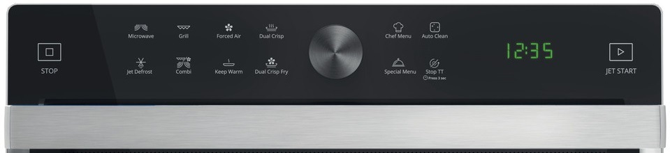 Mikrovlnná rúra Whirlpool MWSC 833 SX, nerez, detail ovládacieho panelu