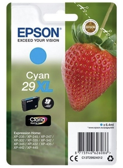 Cartridge Epson 29XL, 450 strán azúrová farba