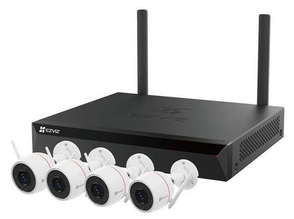 Kamerový systém EZVIZ kamera H3C 2K + WiFi rekordér X5S-8W čierny/biely