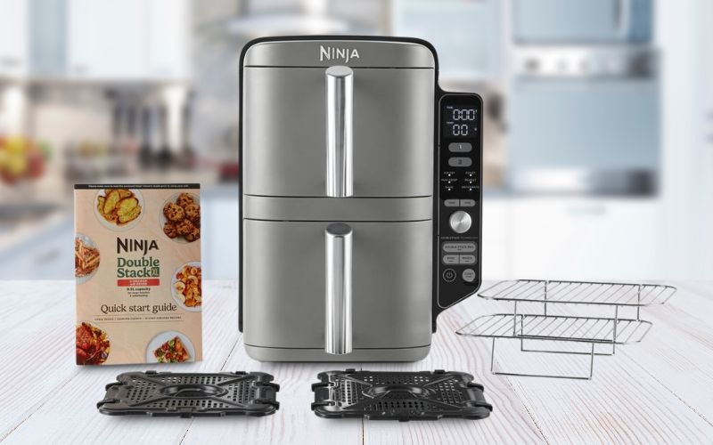 Fritéza teplovzdušná Ninja SL400EU Foodie Double Stack XL 9,5 l sivá