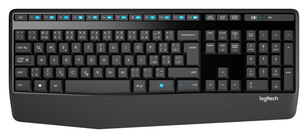 Klávesnica s myšou Logitech Wireless Combo MK345, CZ/SK čierna