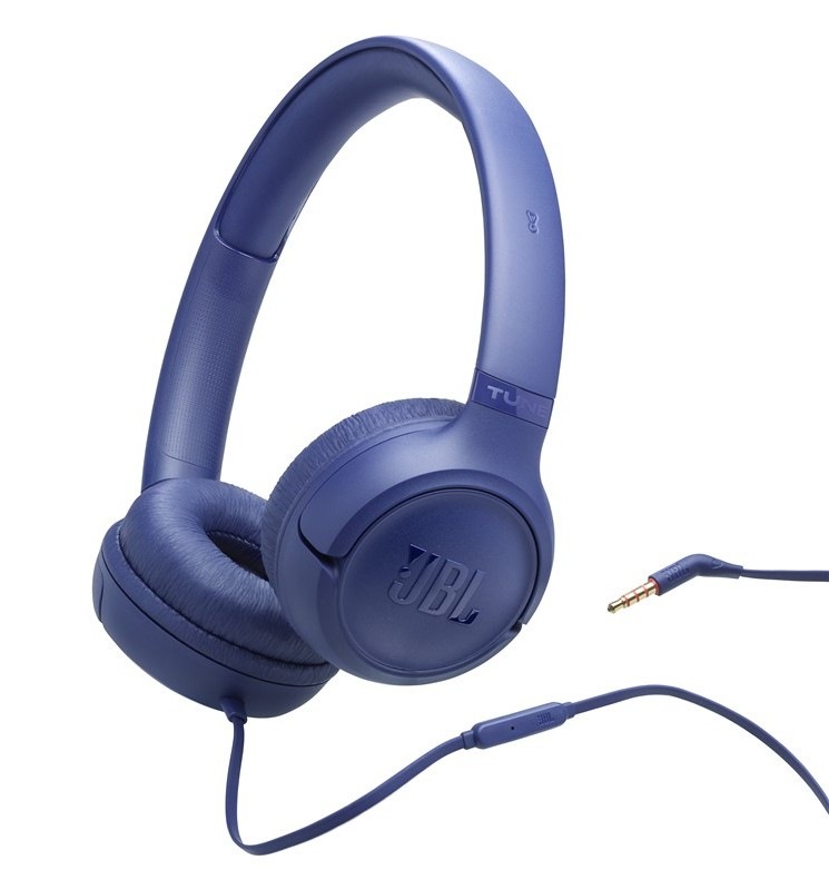 Slúchadlá JBL Tune 530, Jack 3,5 mm, modrá farba.