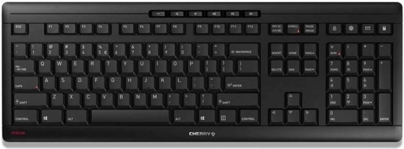 Klávesnica Cherry STREAM Wireless, CZ+SK čierna