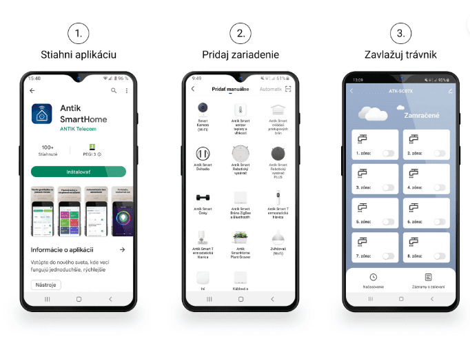 Zavlažovací systém Antik SC07X sivý/biely Zavlažovací systém Antik SC07X sivý/biely