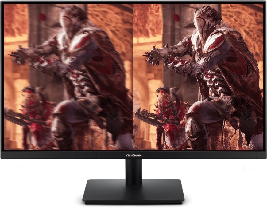 Herný monitor ViewSonic VX27G1-2K čierny Rozmazaný pohyb na bežnej obrazovke a ostrý pohyb na monitore ViewSonic VX27G1-2K s veľkou obnovovacou frekvenciou