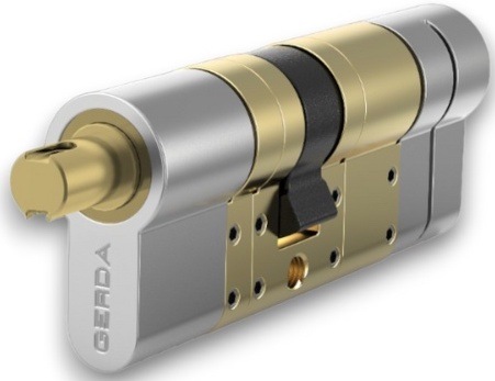 Cylindrická vložka Tedee GERDA EXXO SMART 31-62 mm/31-62 mm strieborná Adaptér cylindrickej vložky EXXO SMART pre kompatibilitu so šikovnými zámkami tedee GO a GO2