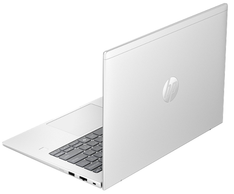 Notebook HP ProBook 4 G2a 14" strieborný Zadná strana HP ProBook 4 G2a so svetlo strieborným vekom displeja a logom HP