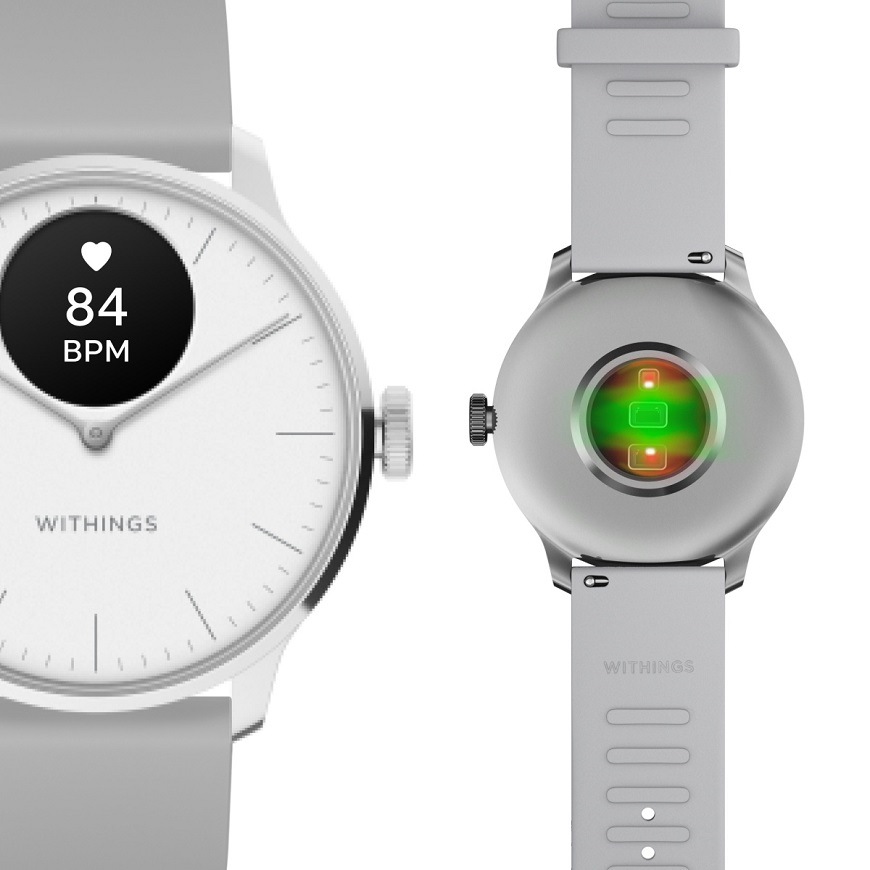 Inteligentné hodinky Withings Scanwatch Light 37 mm biele Inteligentné hodinky Withings Scanwatch Light 37 mm biele