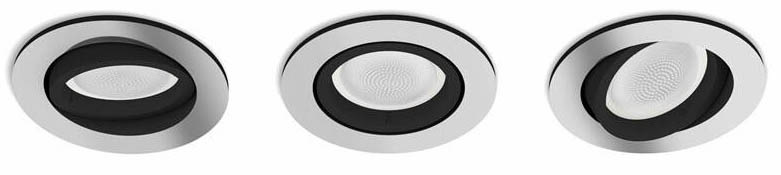 Vstavané svietidlo Philips Hue Centúra okrúhle 3ks hliník