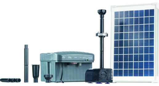 Fontána pre jazierka Heissner SP760-L 750 l/h solar s LED osvetlením