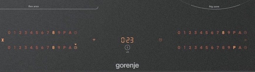 Indukčná varná doska Gorenje G800 GI6433SRWF InfiniteMatt čierna ovládací panel indukčnej varnej dosky Gorenje GI6433SRWF