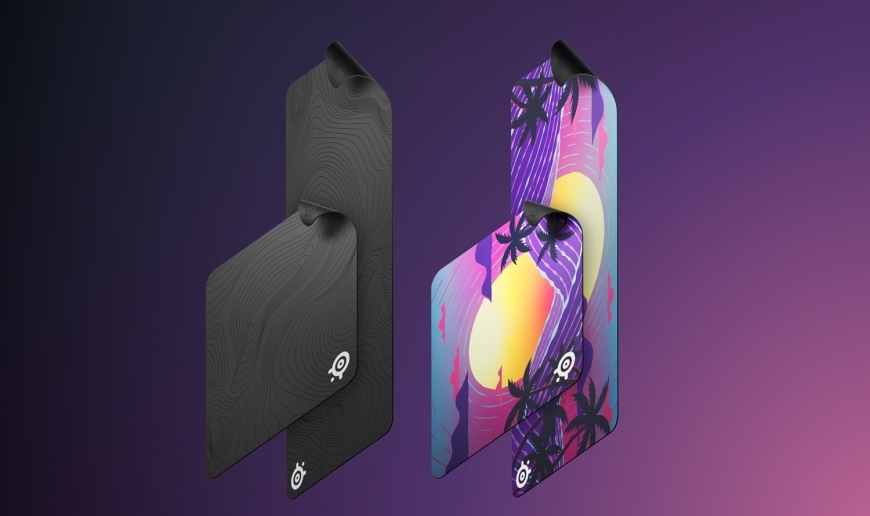 Podložka pod myš SteelSeries QcK Large, Topographic čierna Podložky SteelSeries QcK s motívmi Neon Sunset a Topographic vo veľkostiach Large a XXL