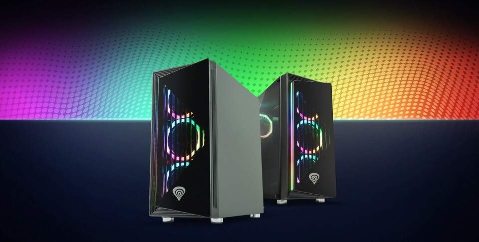 Case Genesis Irid 400 RGB čierna