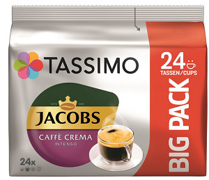 Kapsuly pre espressá Tassimo Jacobs Caffè Crema Intenso 24 cups (24 ks) TASKAPSLE48