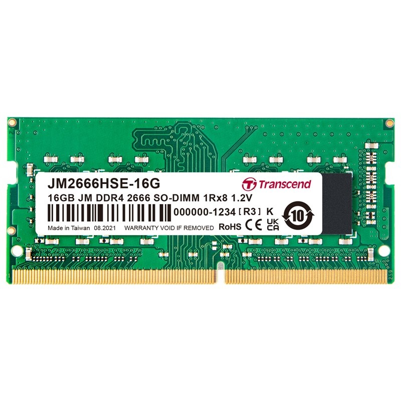 Pamäťový modul SODIMM Transcend JetRam 16GB DDR4 2666MHz CL19