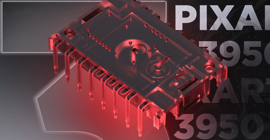 Myš HATOR Pulsar 3 PRO čierna Vizualizácia senzora PixArt 3950 s červeným osvetlením
