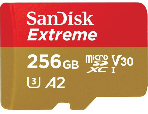 Pamäťová karta SANDISK Micro SDXC Extreme 256GB UHS-I U3 (190R/130W) + adaptér