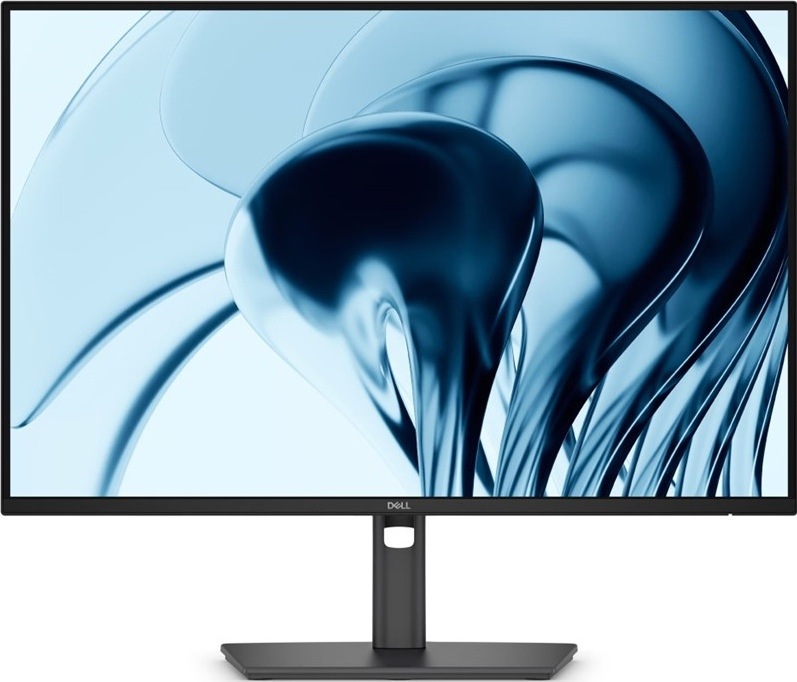 Čierny monitor Dell Pro P2426 s tenkými rámčekmi, stredovým stojanom a širokou plochou základňou, zobrazený spredu.