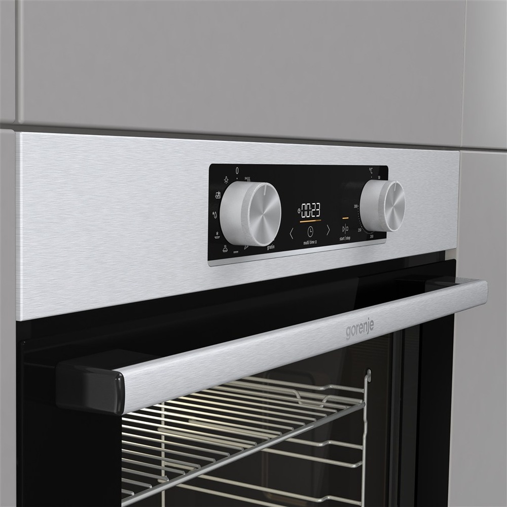 Rúra Gorenje G400 BO6735E02XK0 nerez Rúra Gorenje BO6735E02XK0 výsuvný rošt detail
