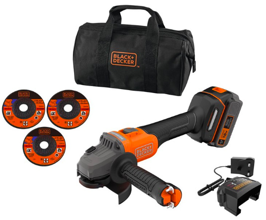 Uhlová brúska Black-Decker BCG6L8F1S-QW (s batériou)
