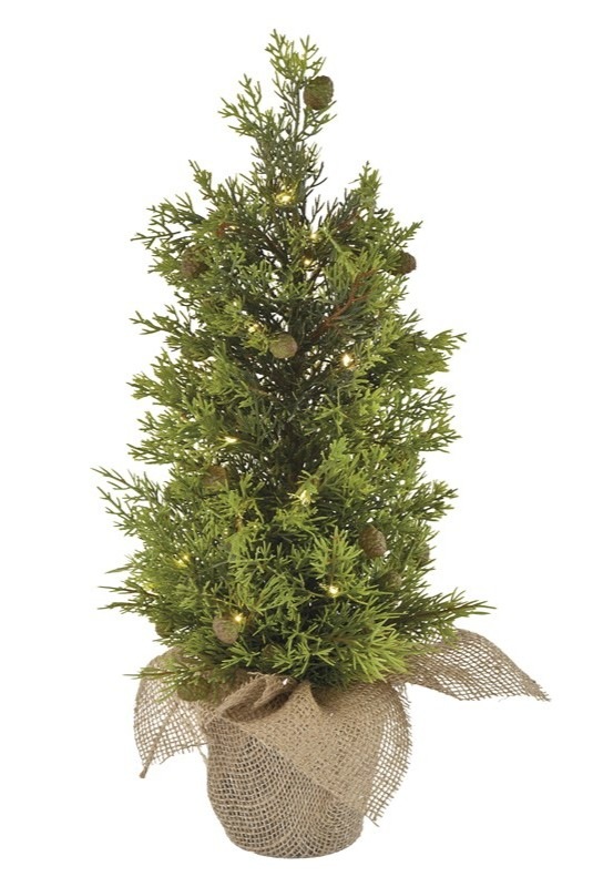 LED dekorácia EMOS svietiaci stromček, 50 cm, 30LED, vonkajšia aj vnútorná, teplá biela, časovač