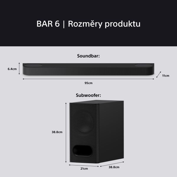 Soundbar Sony HT-B600 Theatre Bar 6 čierny Soundbar Sony HT-B600 Theatre Bar 6