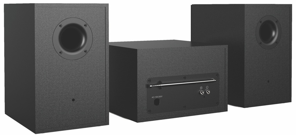Mikrosystém TechniSat CLASSIC 800 CD IR, DAB+ zo zadnej strany