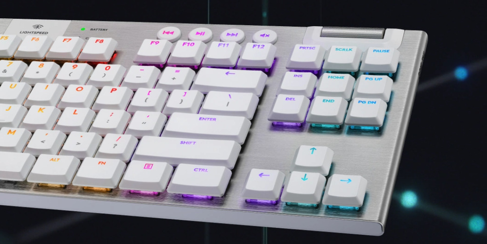 Klávesnica Logitech Gaming G915 TKL Lightspeed Tenkeyless RGB, Tactile, US biela Klávesnica Logitech Gaming G915 TKL Lightspeed Tenkeyless RGB, Tactile, US biela
