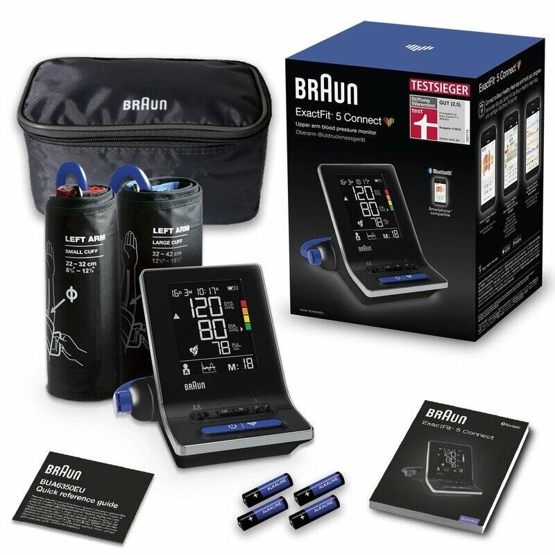 Tlakomer na pažu Braun ExactFit 5 Connect BUA6350, Bluetooth čierny Tlakomer na pažu Braun ExactFit 5 Connect BUA6350, Bluetooth čierny