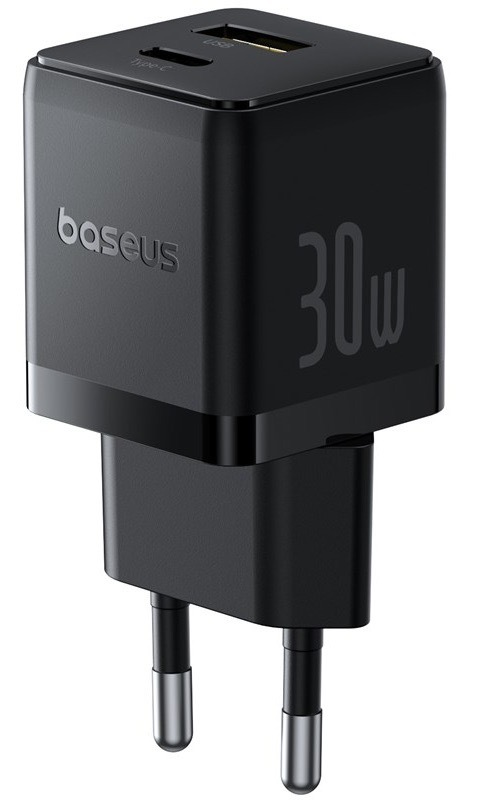 Nabíjačka do siete Baseus Palm 30W 1xUSB-A 1xUSB-C PD QC 3.0 čierna