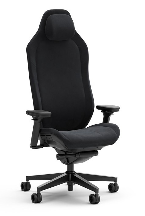 Herná stolička FRACTAL DESIGN Refine Alcantara Dark čierna