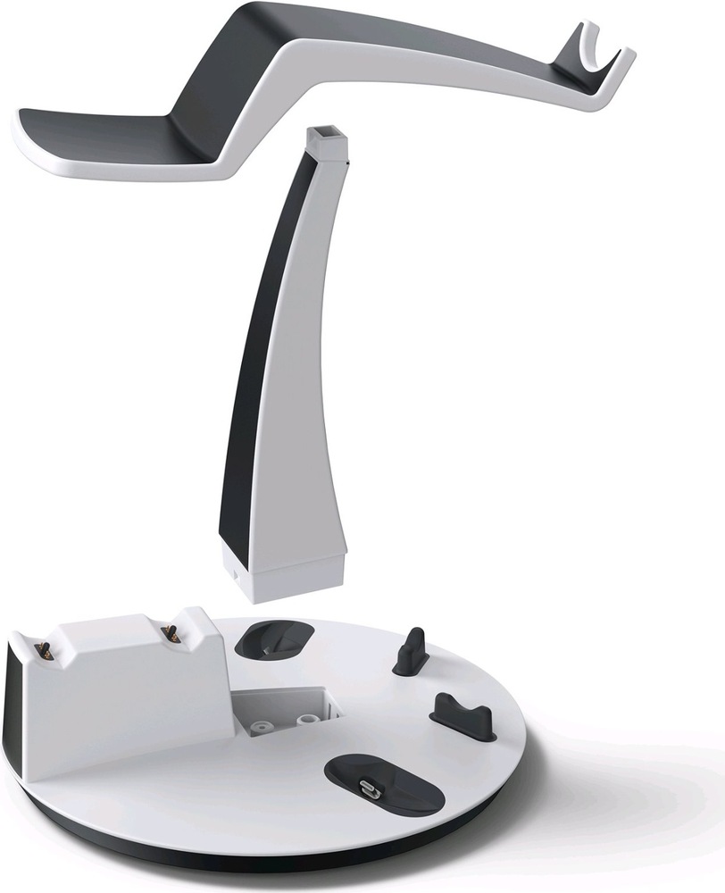 Dokovacia stanica KIWI design PSVR Charging stand čierna/biela Detail jednotlivých súčastí dokovacej stanice KIWI design PSVR Charging stand