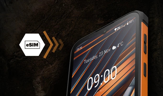 Mobilný telefón myPhone Hammer Iron Va čierny/oranžový "myPhone