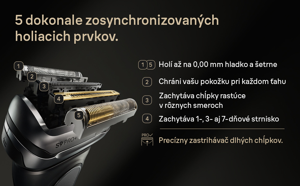 Holiaci strojček Braun Series 9 PRO+ 9625s sivý Holiaci strojček Braun Series 9 PRO+ 9625s