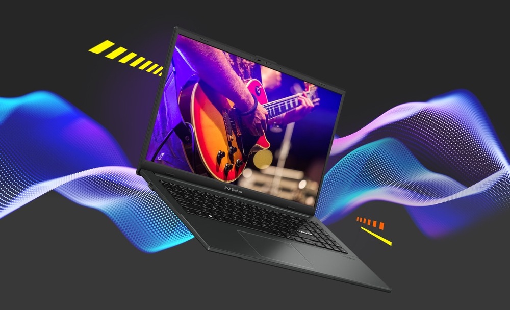 Notebook Asus Vivobook Go 15 čierny Notebook Asus Vivobook Go 15 s reproduktormi na každodenné používanie