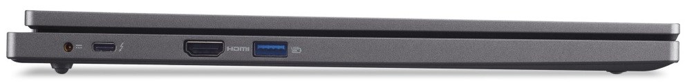 Ľavá strana notebooku Acer TravelMate P2 16 s USB-C, HDMI, USB 3.2 a napájacím konektorom