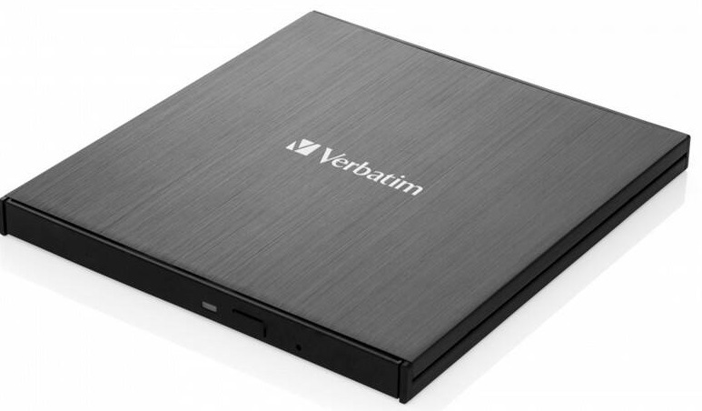 Externá Blu-ray napaľovačka Verbatim Slimline Ultra HD 4K USB-C čierna