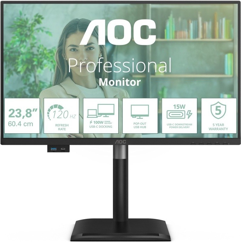 Monitor AOC 24P4CV, čierna farba
