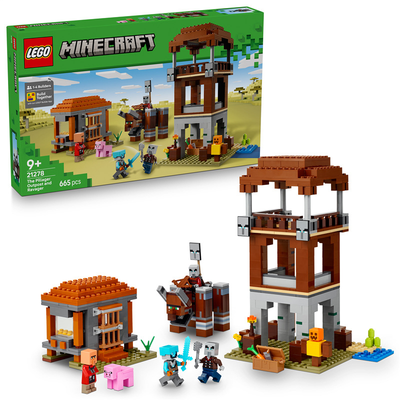 Stavebnica LEGO® Minecraft® 21278 Základňa pleniteľov a Ničiteľ