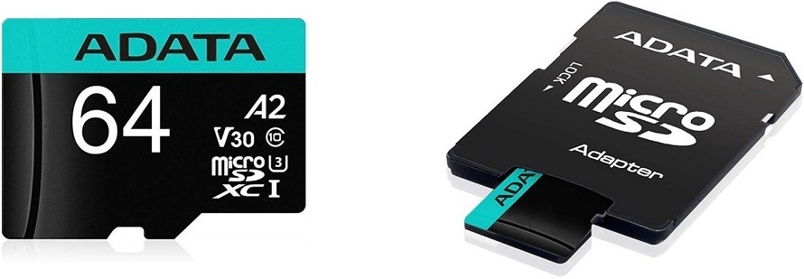 Pamäťová karta ADATA Premier Pro MicroSDXC 64GB (100R/80W) + adaptér ADATA Premier Pro