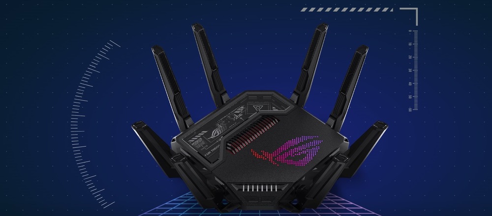 Router Asus ROG Rapture GT-BE98, Wi-Fi 7, AiMesh čierny