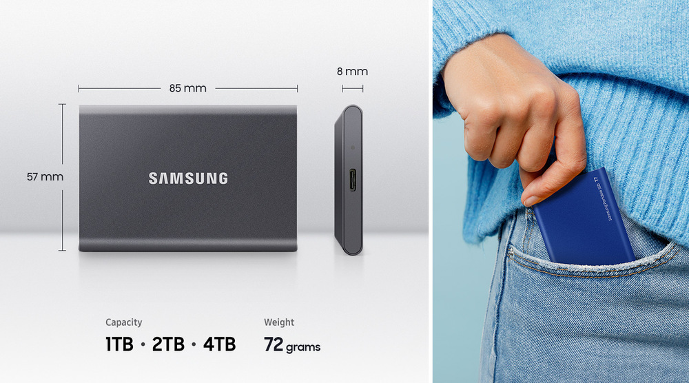 SSD externý Samsung T7 4TB čierny SSD externý Samsung T7 4TB čierny
