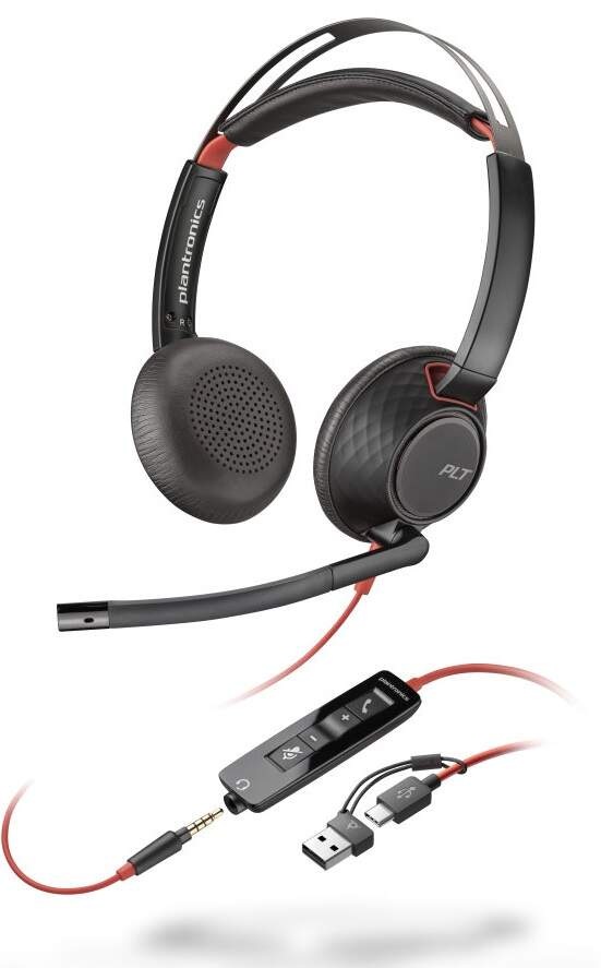 Headset HP Poly Blackwire 5220 USB-C/A + 3,5 mm jack (bulk) čierny Headset HP Poly Blackwire 5220 USB-C/A + 3,5 mm jack (bulk) čierny