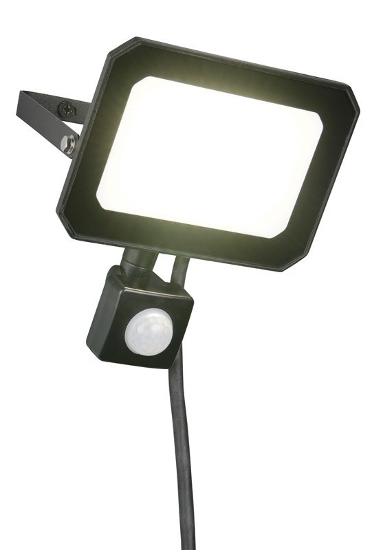 Reflektor Reality FUNCHAL, 30W, pohybový senzor, neutrálna biela čierne