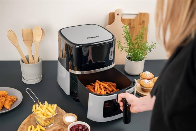 Fritéza teplovzdušná Remoska R301001 Vento 5,5 l sivá Fritéza teplovzdušná Remoska R301001 Vento 5,5 l sivá