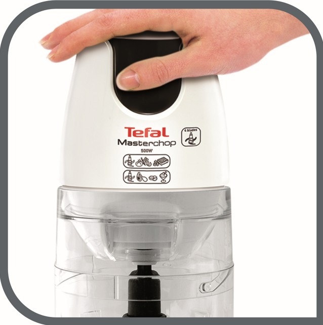 Sekáčik potravín Tefal MB450B38 Masterchop XL a ovládacie tlačidlo