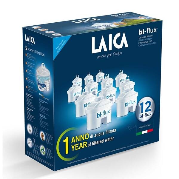 Filter na vodu Laica Bi-flux univerzálny 10 ks + 2 ks magnesium F12SES0 biely
